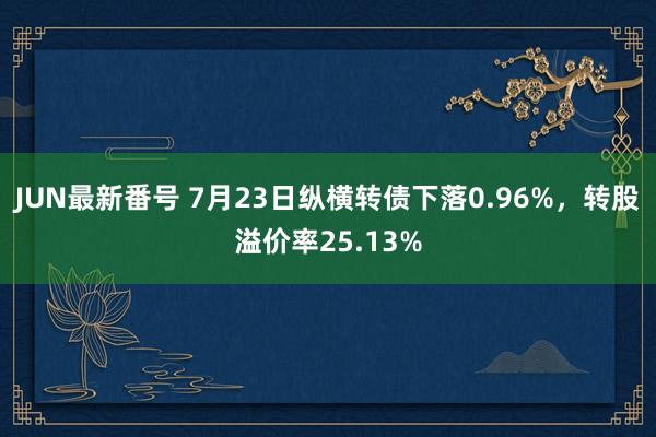 JUN最新番号 7月23日纵横转债下落0.96%，转股溢价率25.13%