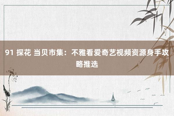 91 探花 当贝市集：不雅看爱奇艺视频资源身手攻略推选