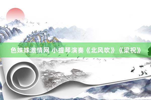 色妹妹激情网 小提琴演奏《北风吹》《梁祝》